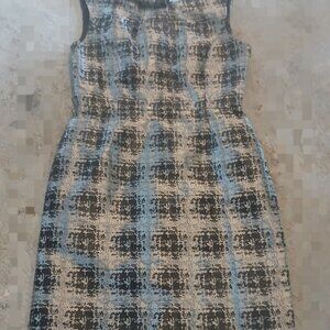 Antonio Melani Sleeveless Sheath Dress SIZE 10 Black & Silver